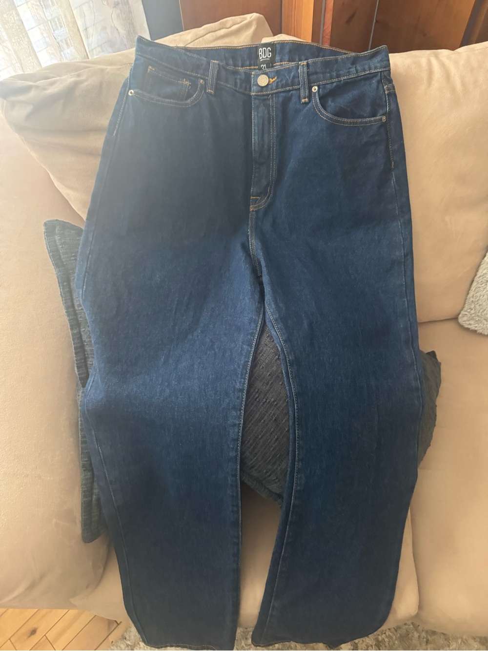 BDG Straight Leg Jeans in Deep Indigo